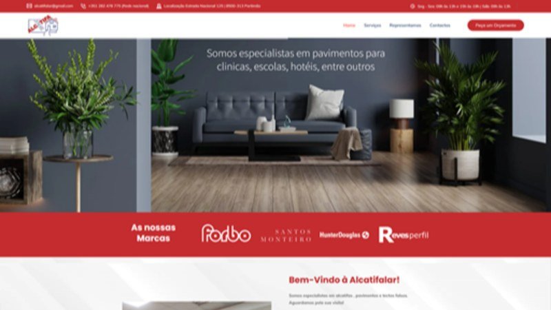 Screenshot do site Loja Online